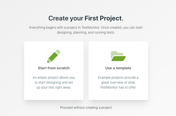 Create your first project