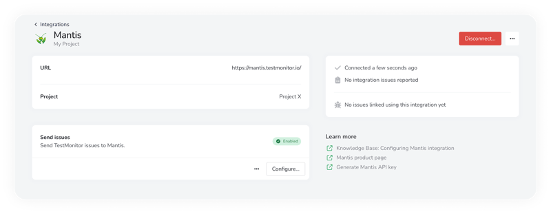 Connecting to Mantis