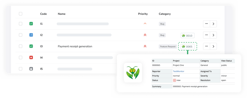 Viewing your linked Mantis issues
