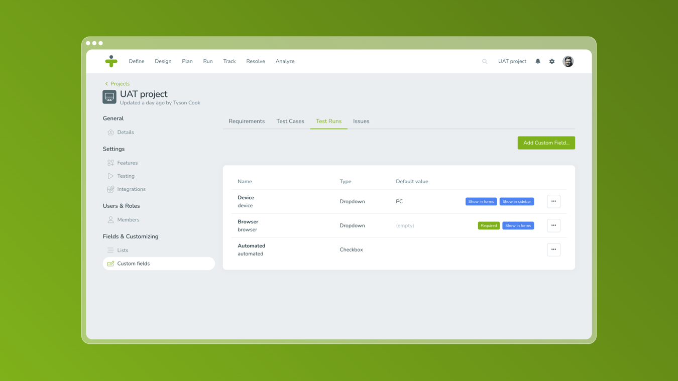 Examples and Use Cases for Custom Fields