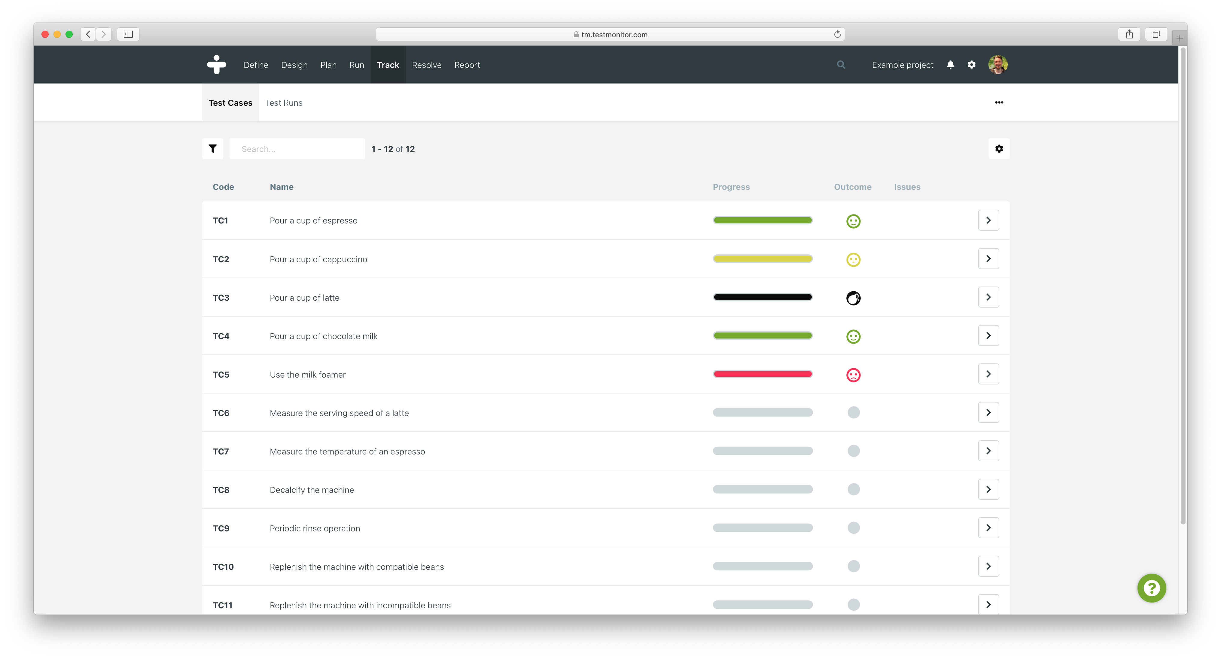 A New Take on Tracking Test Results